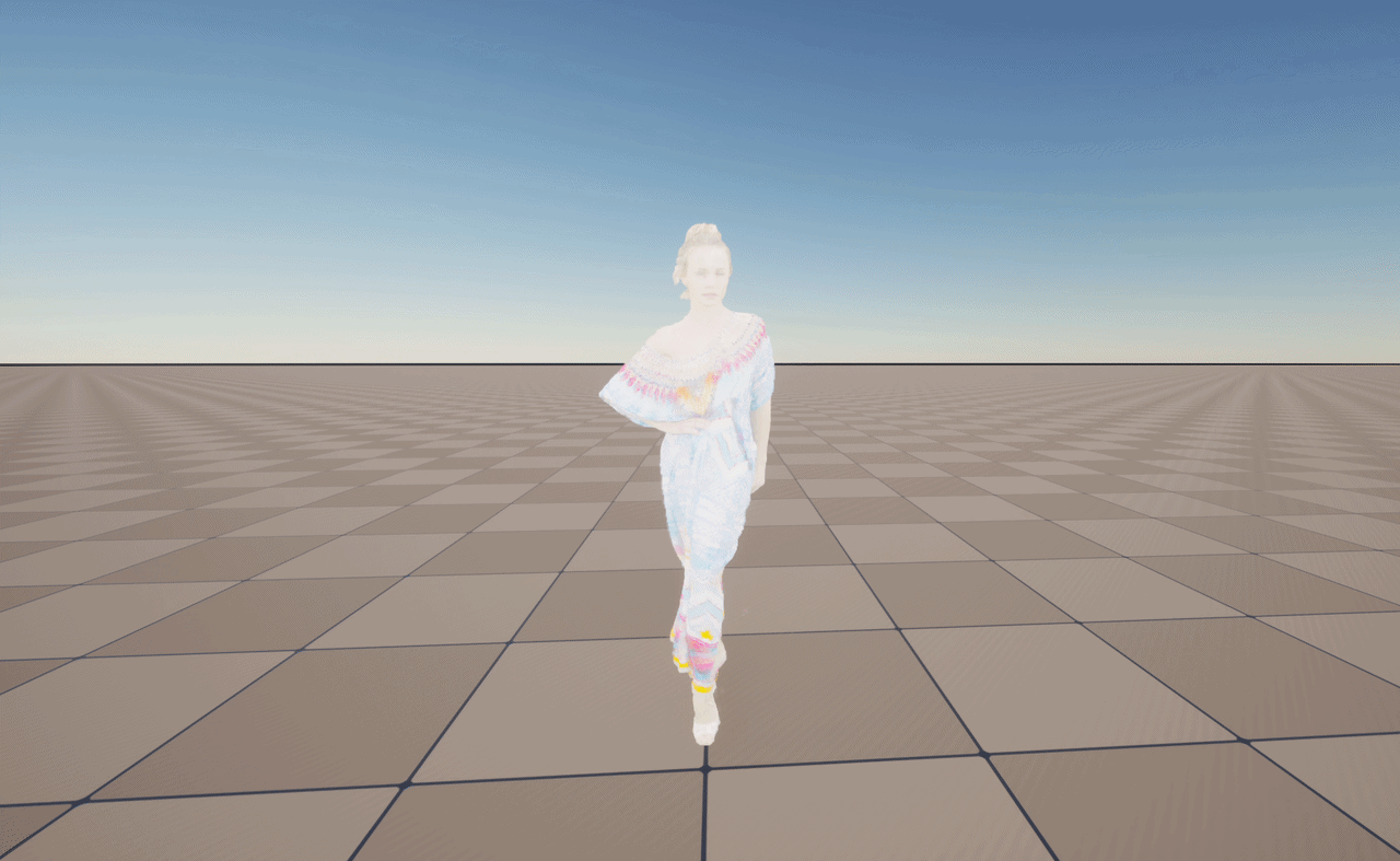 sRGBで生成されたlongdressをlinear RGBで描画した結果